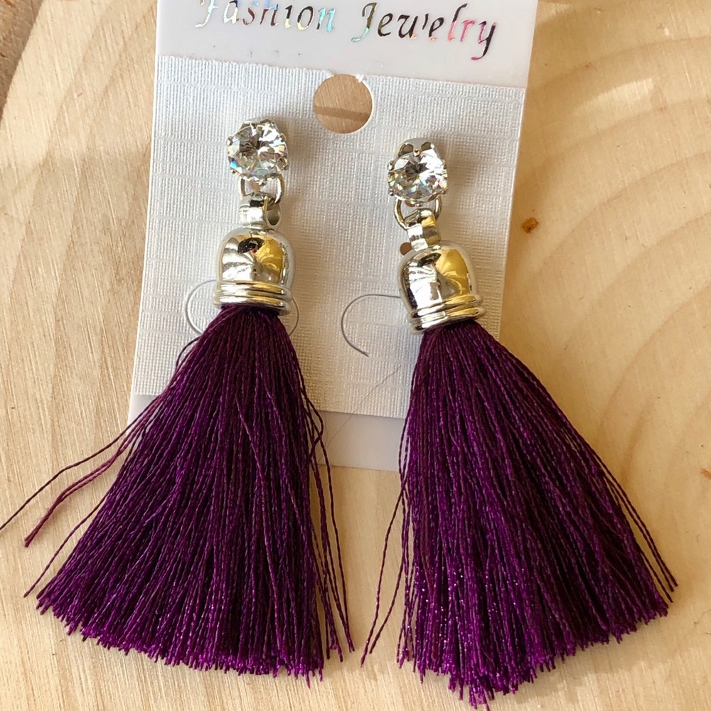 Handmade Tassel Earrings - Picture 6 of 8